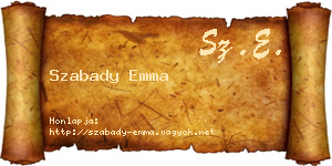 Szabady Emma névjegykártya