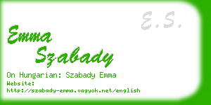 emma szabady business card